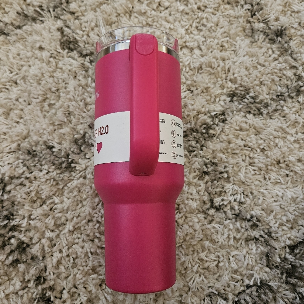 Stanley 40 oz Stainless Steel FlowState Quencher Tumbler Valentine Pink Target - Picture 3 of 7